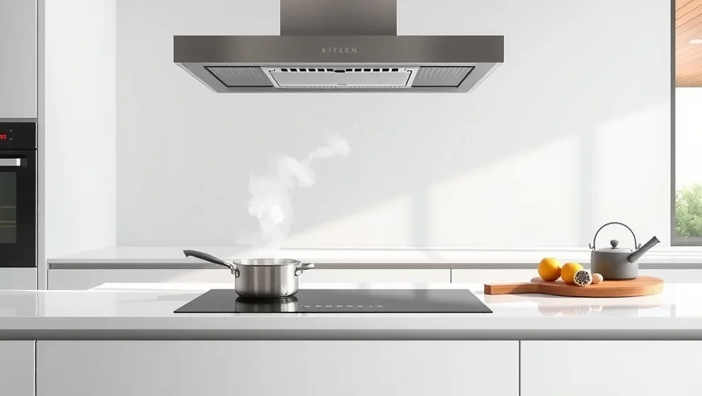 Induktionshäll med inbyggd fläkt sparar plats